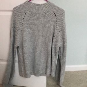 Grey Mock Neck Sweater